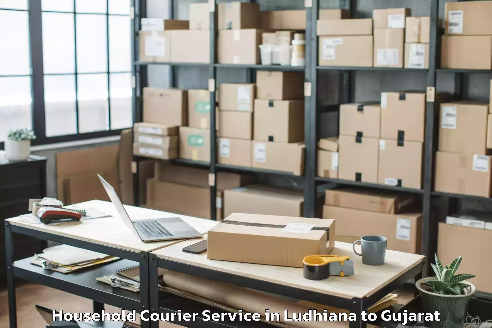 Book Your Ludhiana to Kadodara Household Courier Today